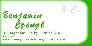 benjamin czingl business card